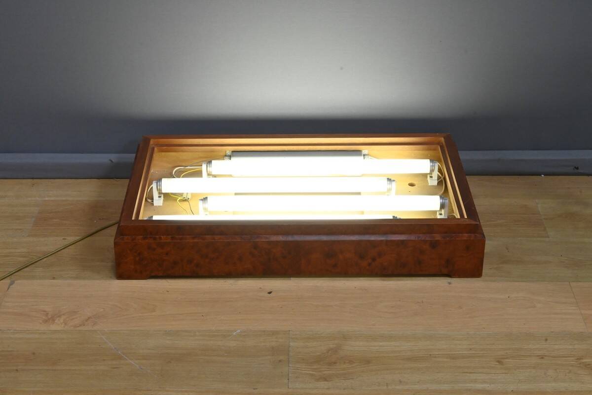 Display Cabinet in Brass and Elm – 1950