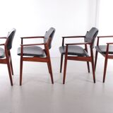 The Arne Vodder Model 62A Chairs by Sibast, Denmark, 1960s