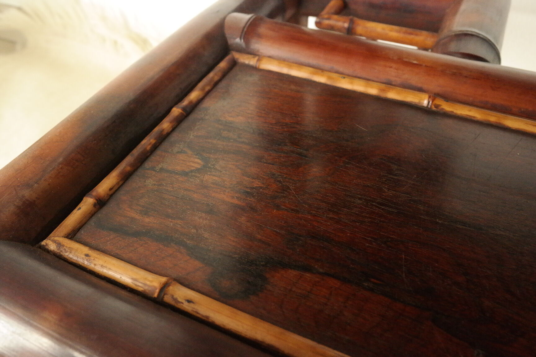 Old colonial style bamboo desk