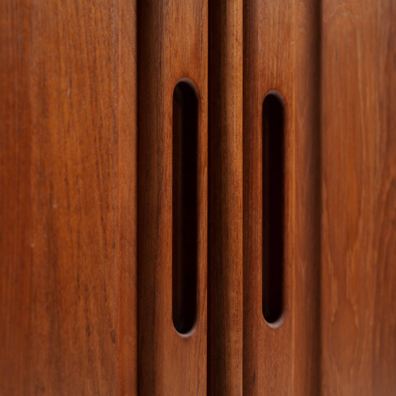 Danish teak Dyrlund credenza with visible joints, drawers and doors