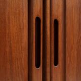 Danish teak Dyrlund credenza with visible joints, drawers and doors