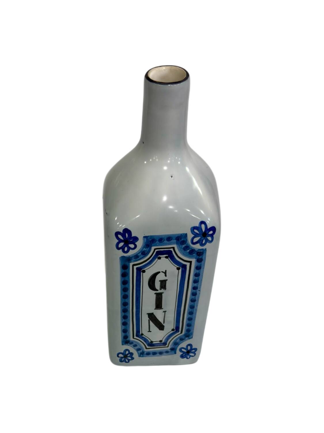 Sculpture in the shape of a Gin Bottle by Roger Capron, Vallauris.