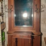 Walnut coat rack wardrobe