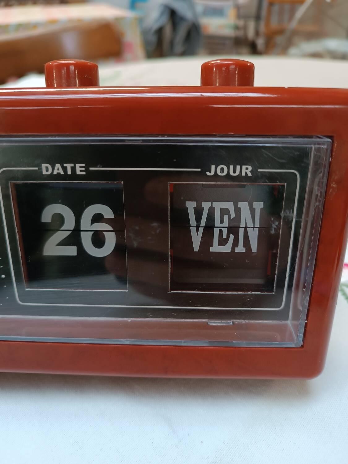 Vintage flip flap alarm clock