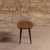 Tinted walnut coffee table with 4 black legs (100x40cm)