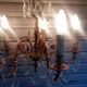 Antique gilded bronze and crystal chandelier with 5 lights / working condition l. gau?