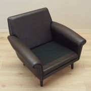 Brown leather armchair, Danish design, 1960s, designer: Aage Christiansen,