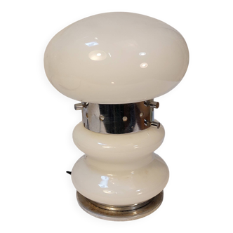 Lampe de table champignon en verre