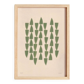 Peinture abstraite sur papier B291 signée Eawy
