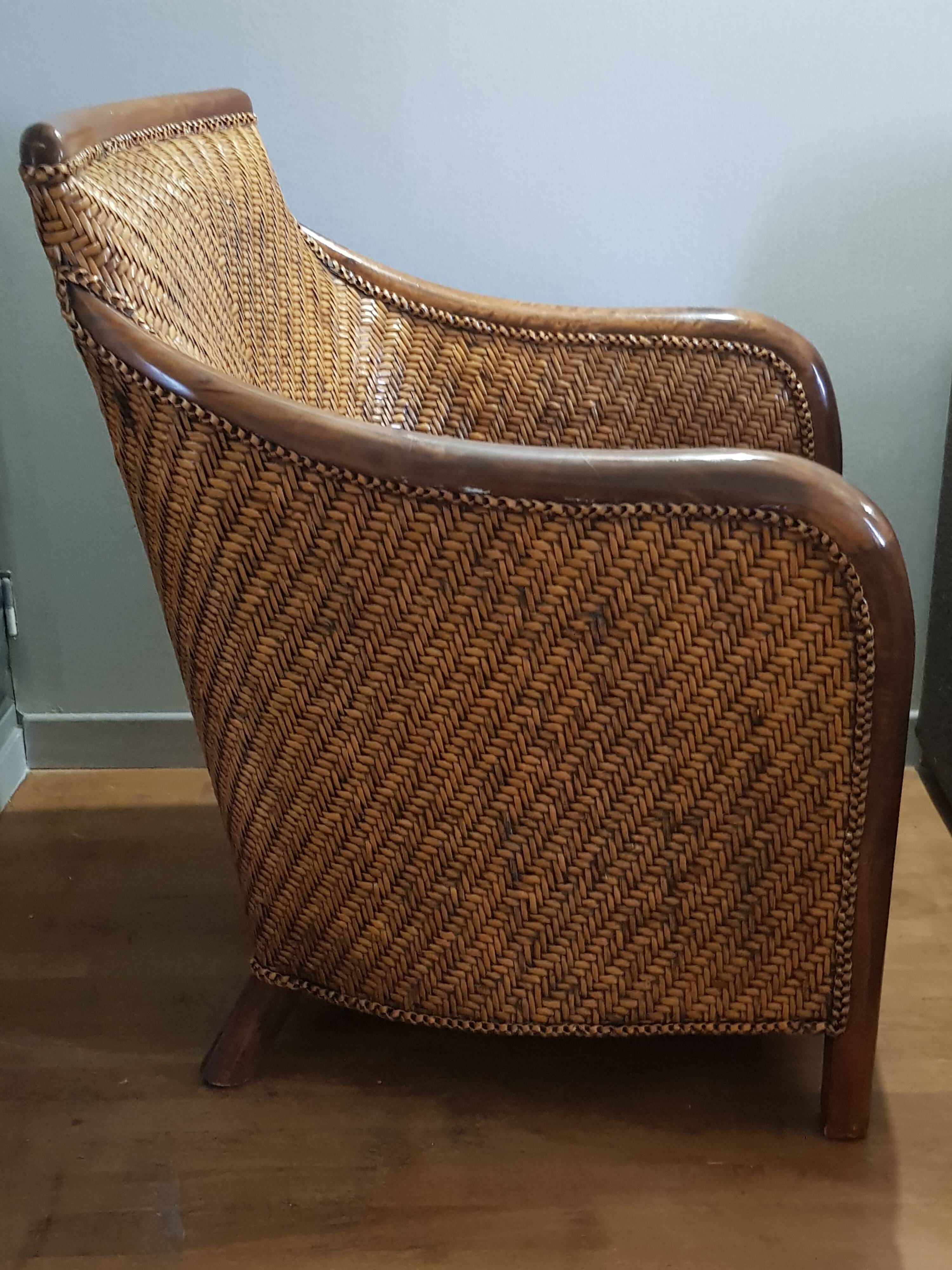 Braids colonial type armchairs