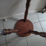 Solid wood stool legs varnished tripod patinated dp 0123251