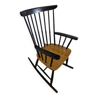 Rocking chair vintage scandinave 1960 designer inge andersson