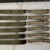 Box of 6 Boulenger knives. Antique. Monogrammed LM.