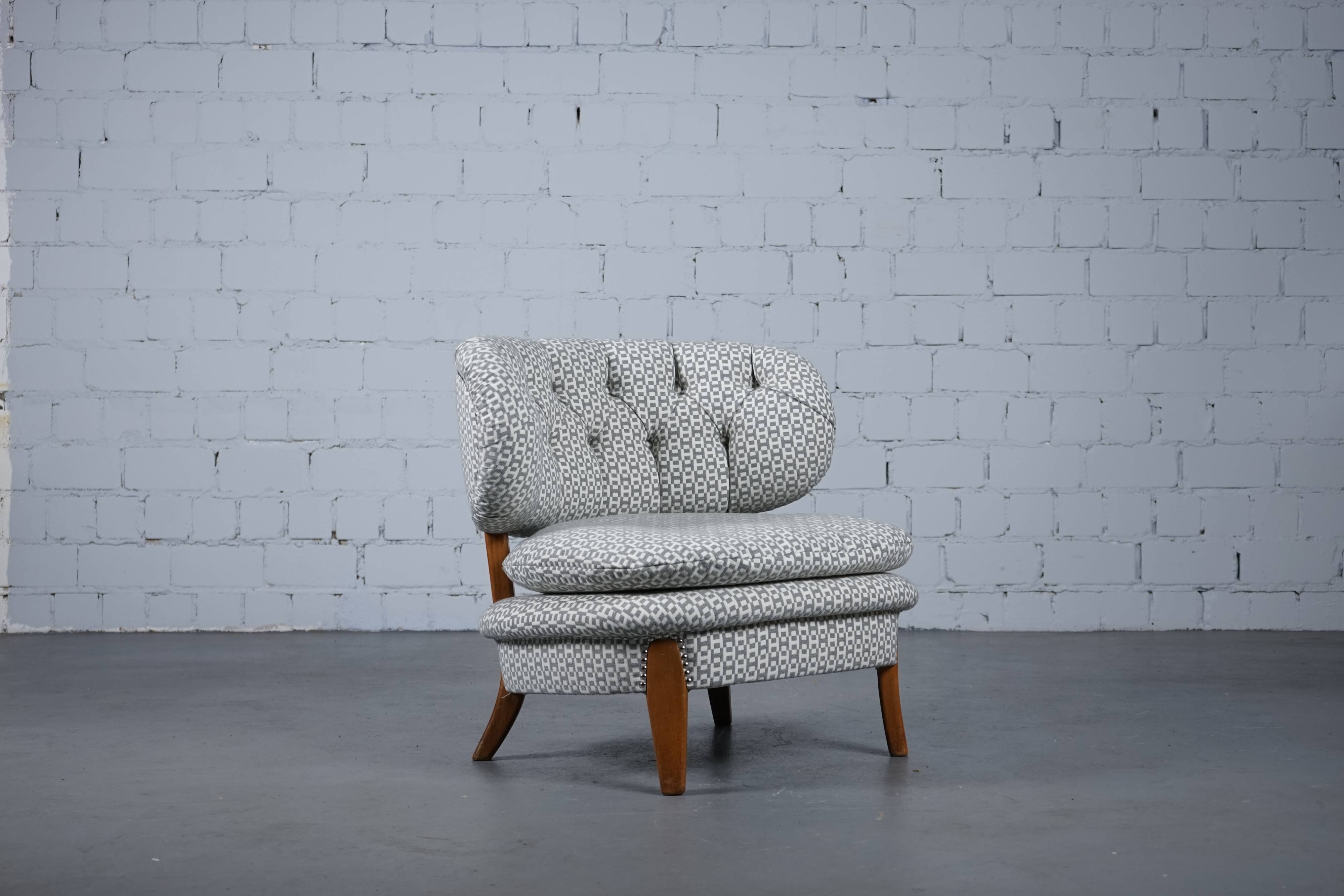 Hermès Upholstered Lounge Chair by Otto Schulz for Boet