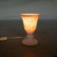 1970s bohemian natural stone table lamp, vintage mood lamp