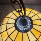 Tiffany-style stained glass pendant, vintage Honsel Germany