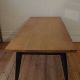 Tolix oak table