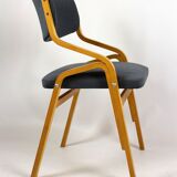 Chaises tchèques en contreplaqué plié de Holesov, années 1970, ensemble de 4
