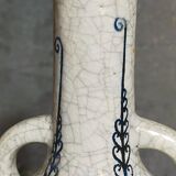 Soliflore bottle vase in fine earthenware boch frères la louvière-keramis early 20th century