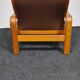 Brown leather Danish design arm chair by I Olsen&son Mobelfabrik