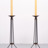 Torchères hollandaises art déco laiton grande église  années 1930
