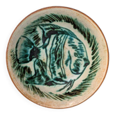 Coupe en grès décor poisson signée Maurice A. – céramique d'atelier