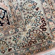 Tapis persan beige laine cachemire d'Inde fait main 127x190cm
