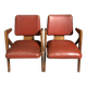 Pair of Hillestak armchairs designed in 1950s by Robin Day for Hille,