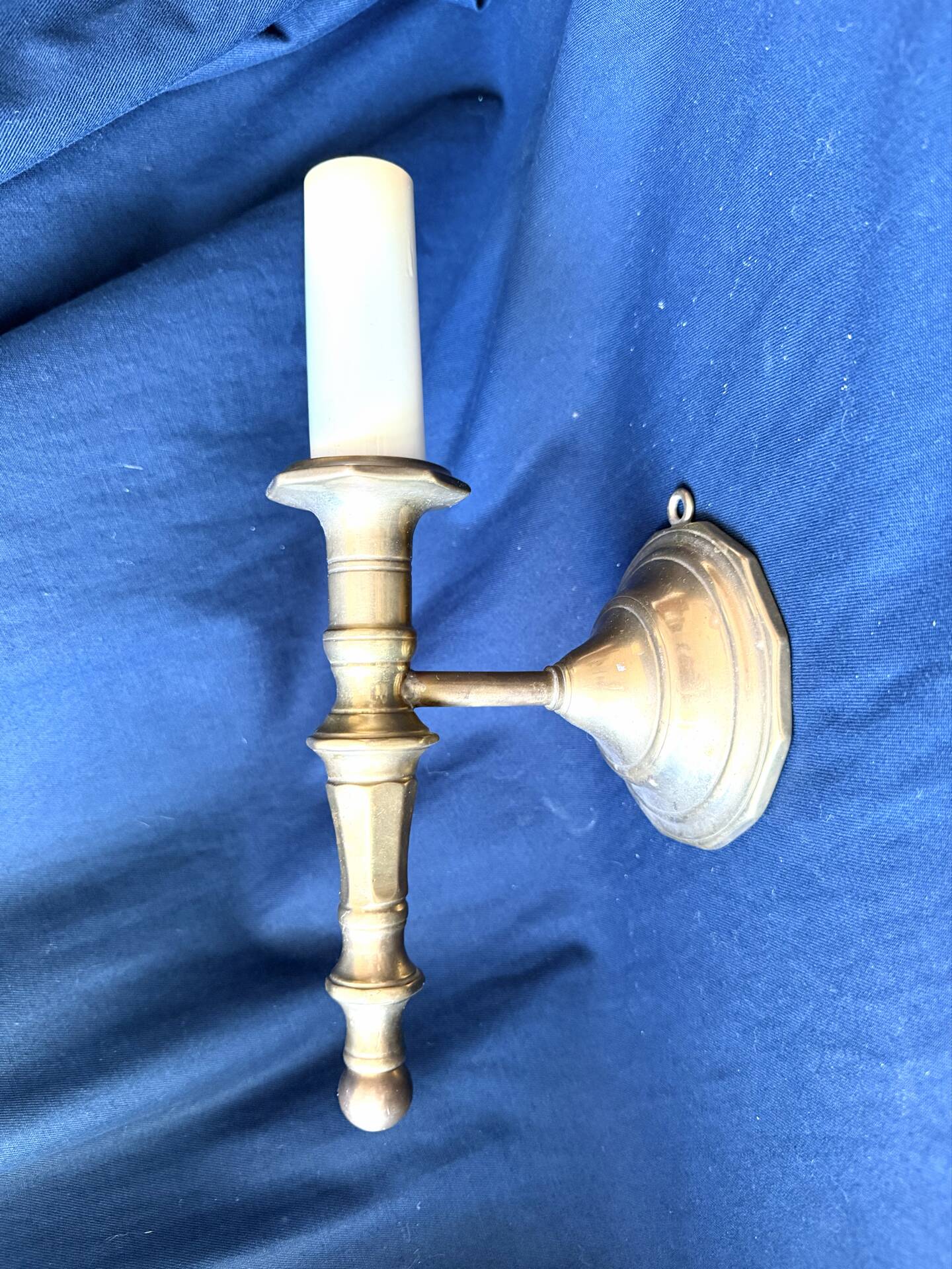 Pair of Solid Brass Antique wall lamps Sconces