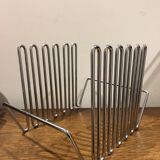 Chrome metal magazine rack 70