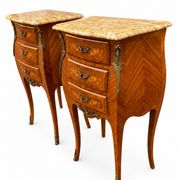 Pair of Louis XV style bedside tables in rosewood.