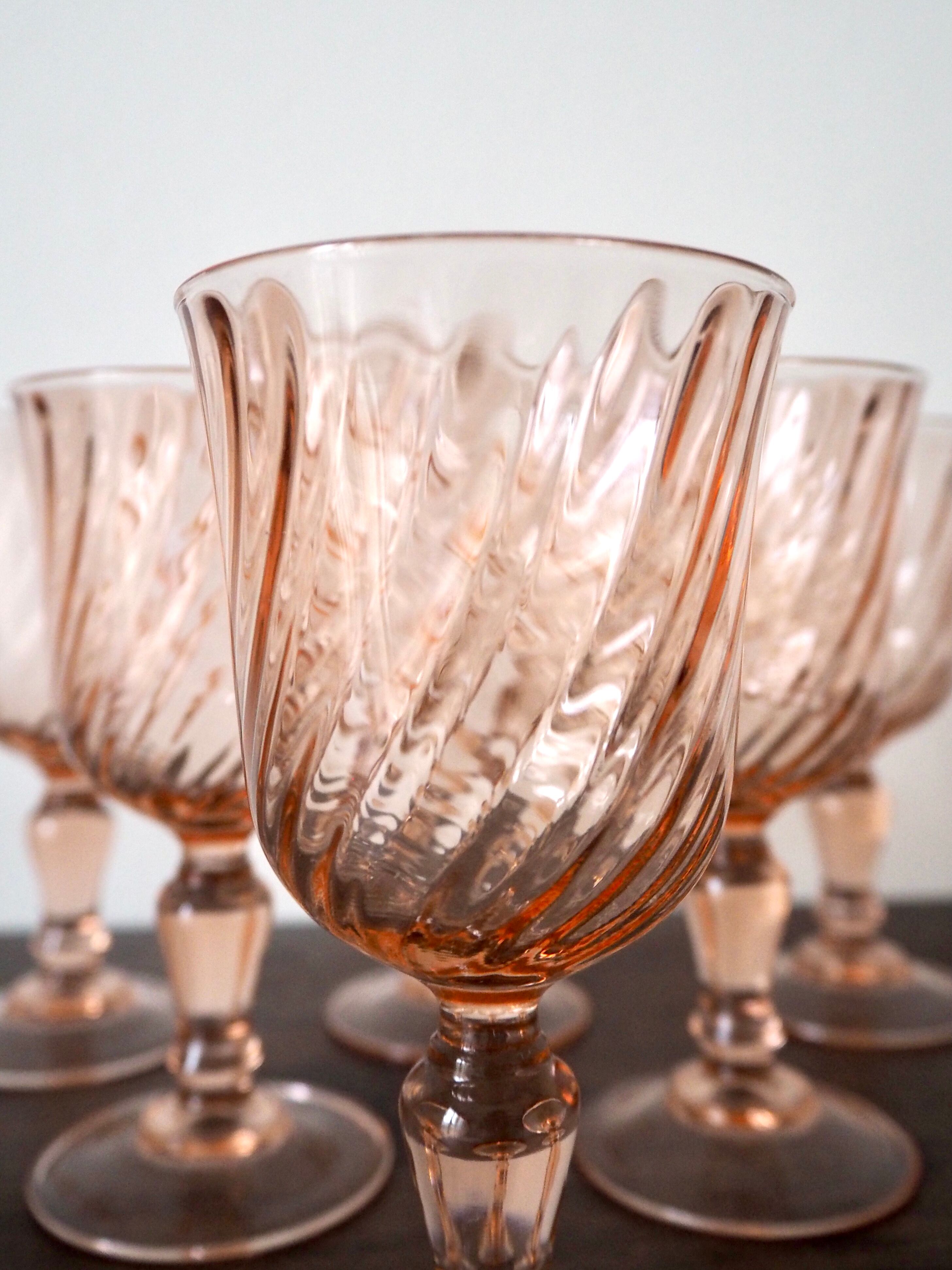 Set of 6 Rosaline stemmed glasses
