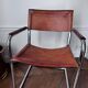 4 Matteo Grassi cantilever chairs in cognac leather