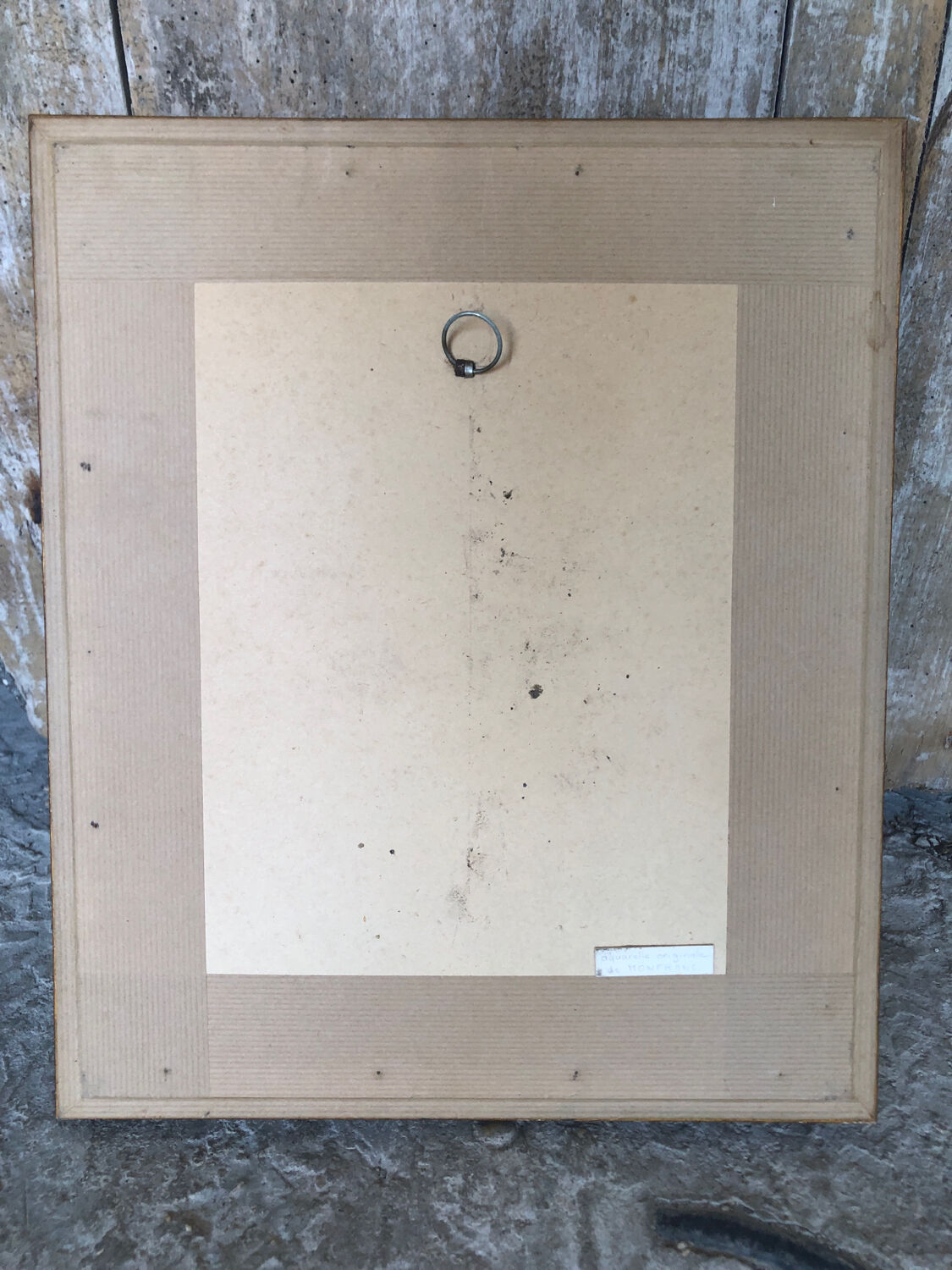 Original watercolor painting monfranc bouquet of flowers + gilded wood frame #a222