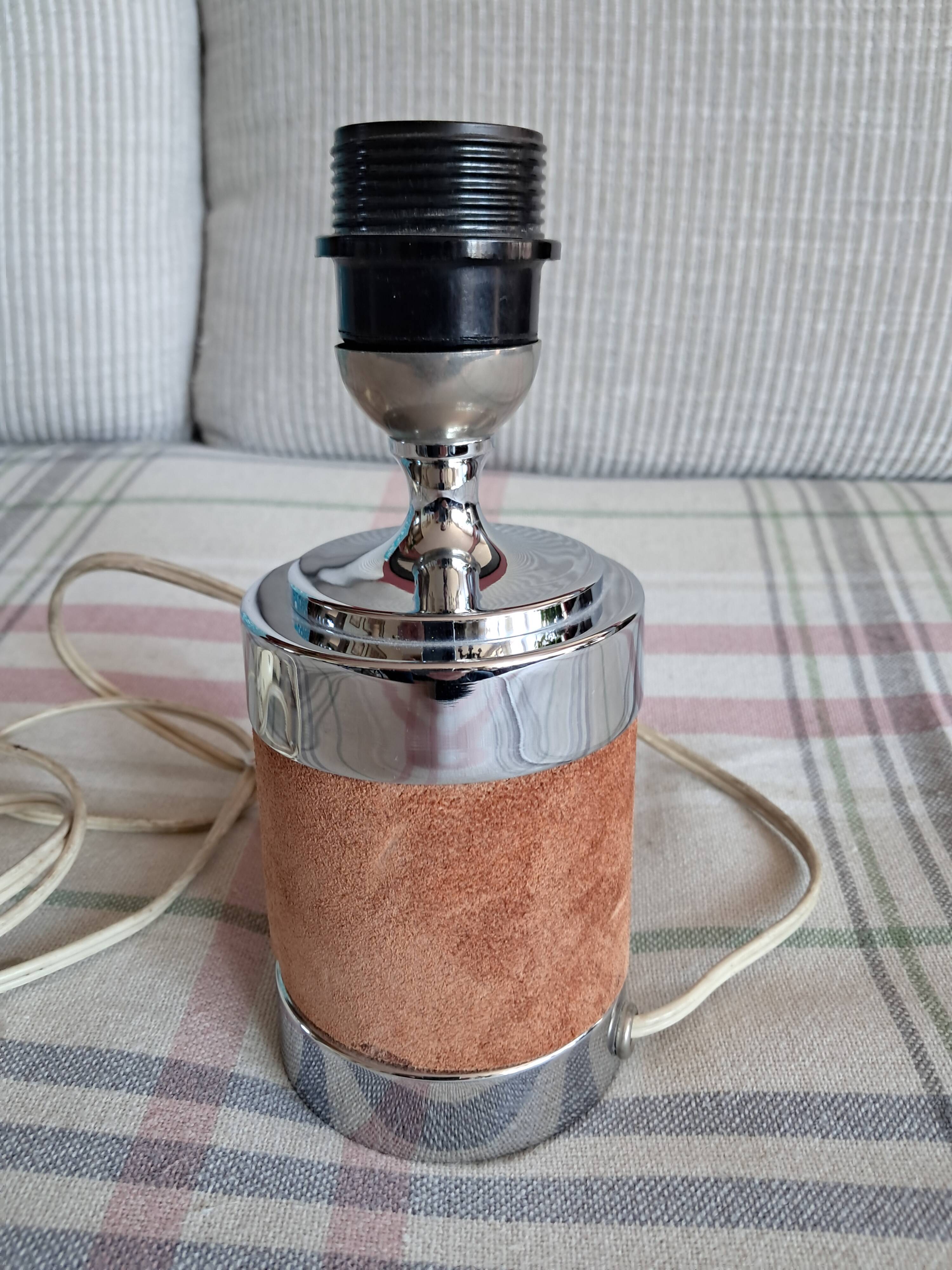 Vintage lamp in silvered metal