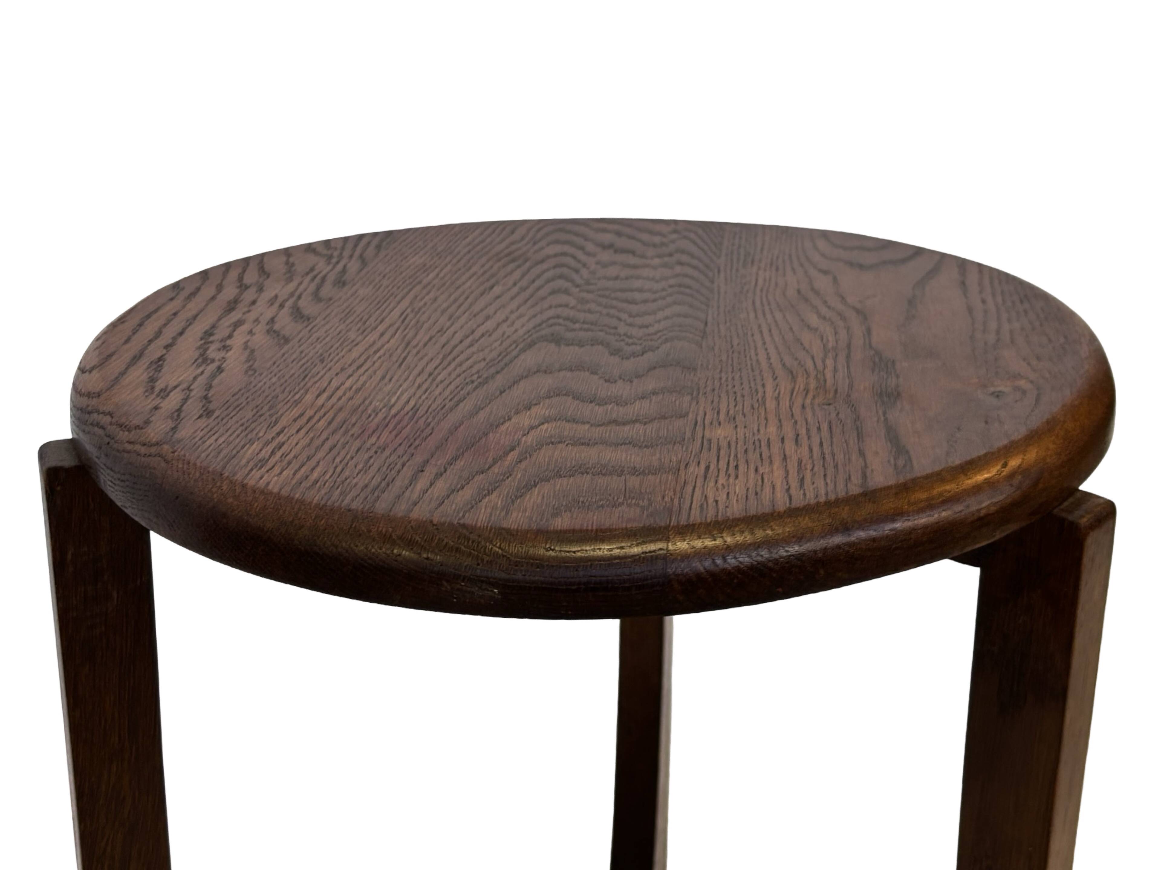 Art Deco Side Table Plant Table Oak 1950s Design