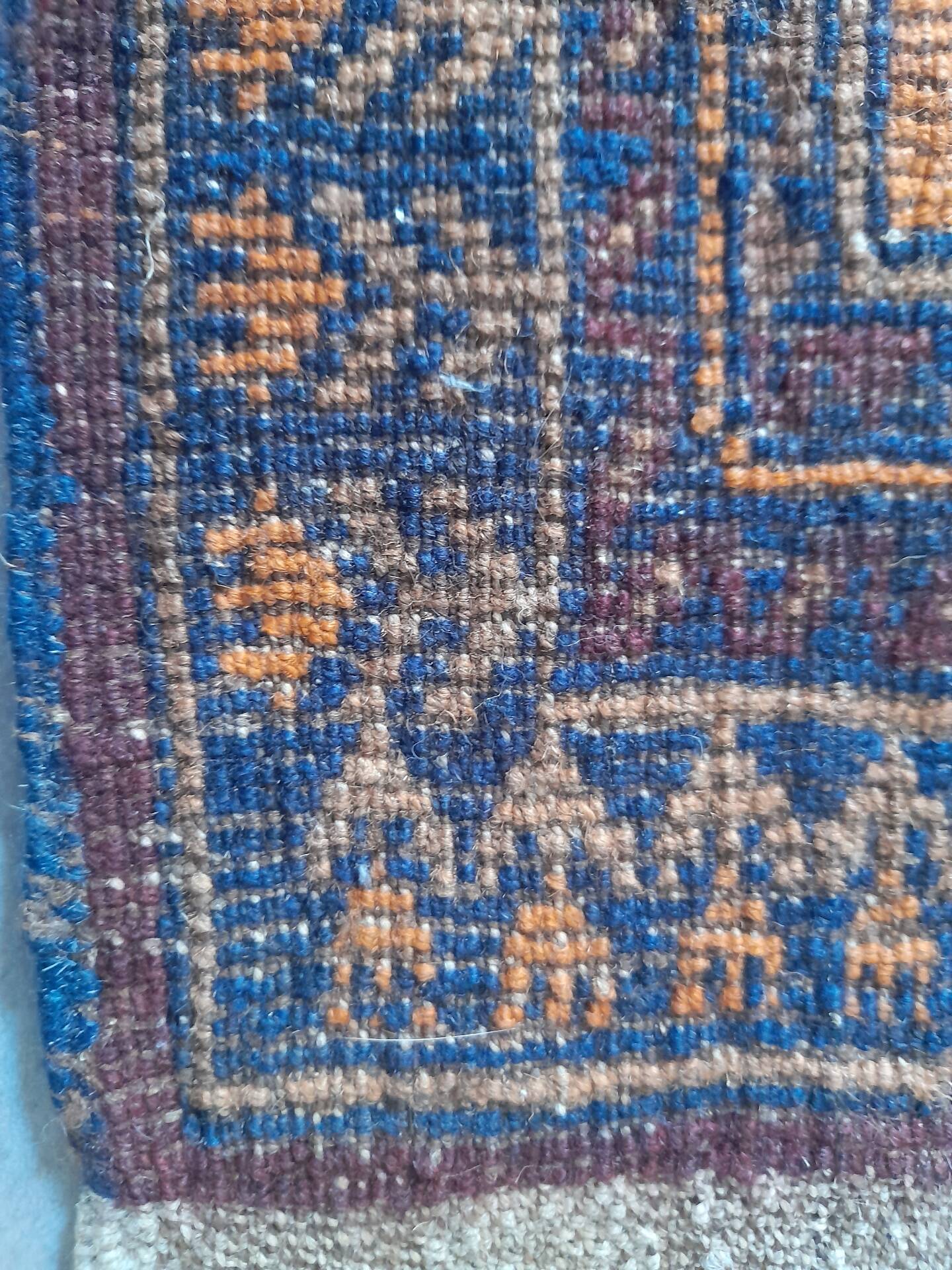 Balouch rug 140x96 cm handmade vintage orange