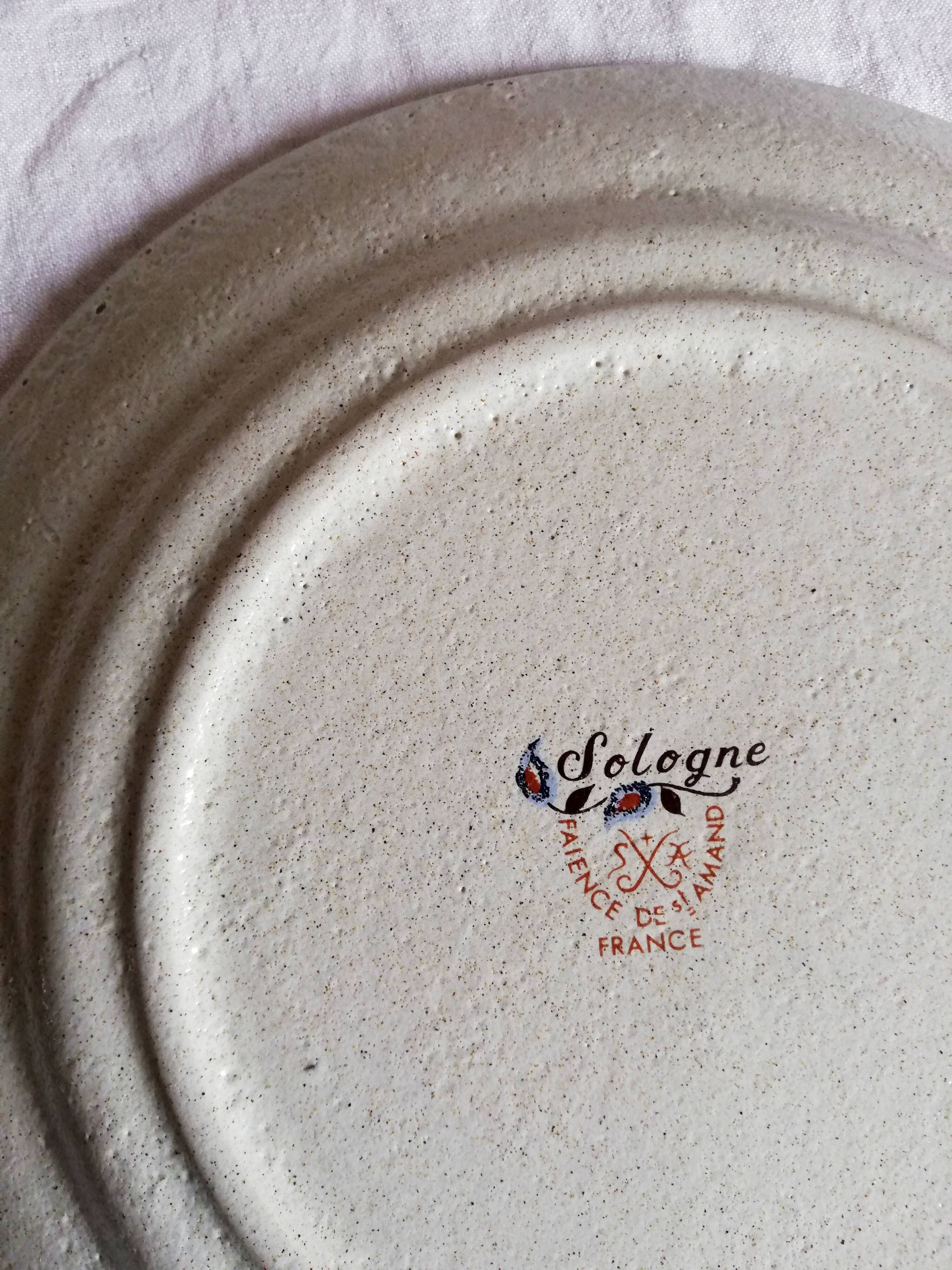 Serving 20 flat plates Sologne de Saint Amand