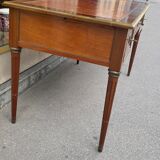 Flat mahogany desk in louis XVI style