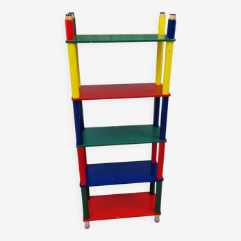 Etagère "crayons" par Pierre Sala, années 80, 122 cm