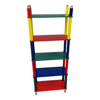 Etagère "crayons" par Pierre Sala, années 80, 122 cm