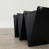 Postmodern Italian metal magazine rack, 1980s