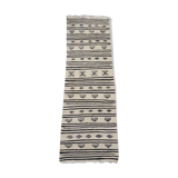 Black and white corridor Kilim, 195x65 cm