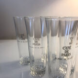 5 old glasses of brasserie café de paris