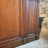 Antique French oak counter / shop counter (early 1900s)
