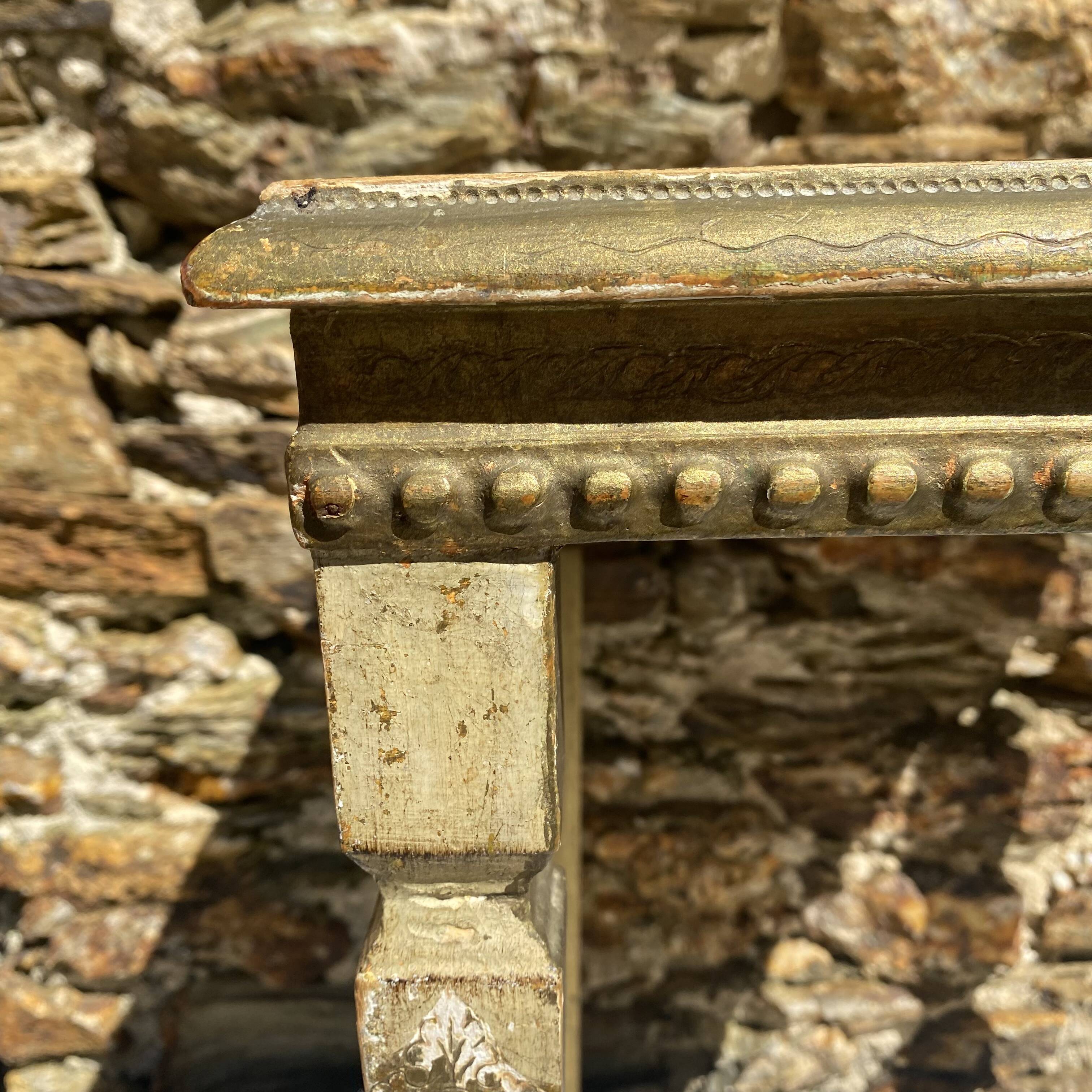 Bedside table, Florentine style side table.