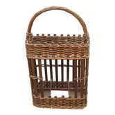 Rattan bottle bar with handle
