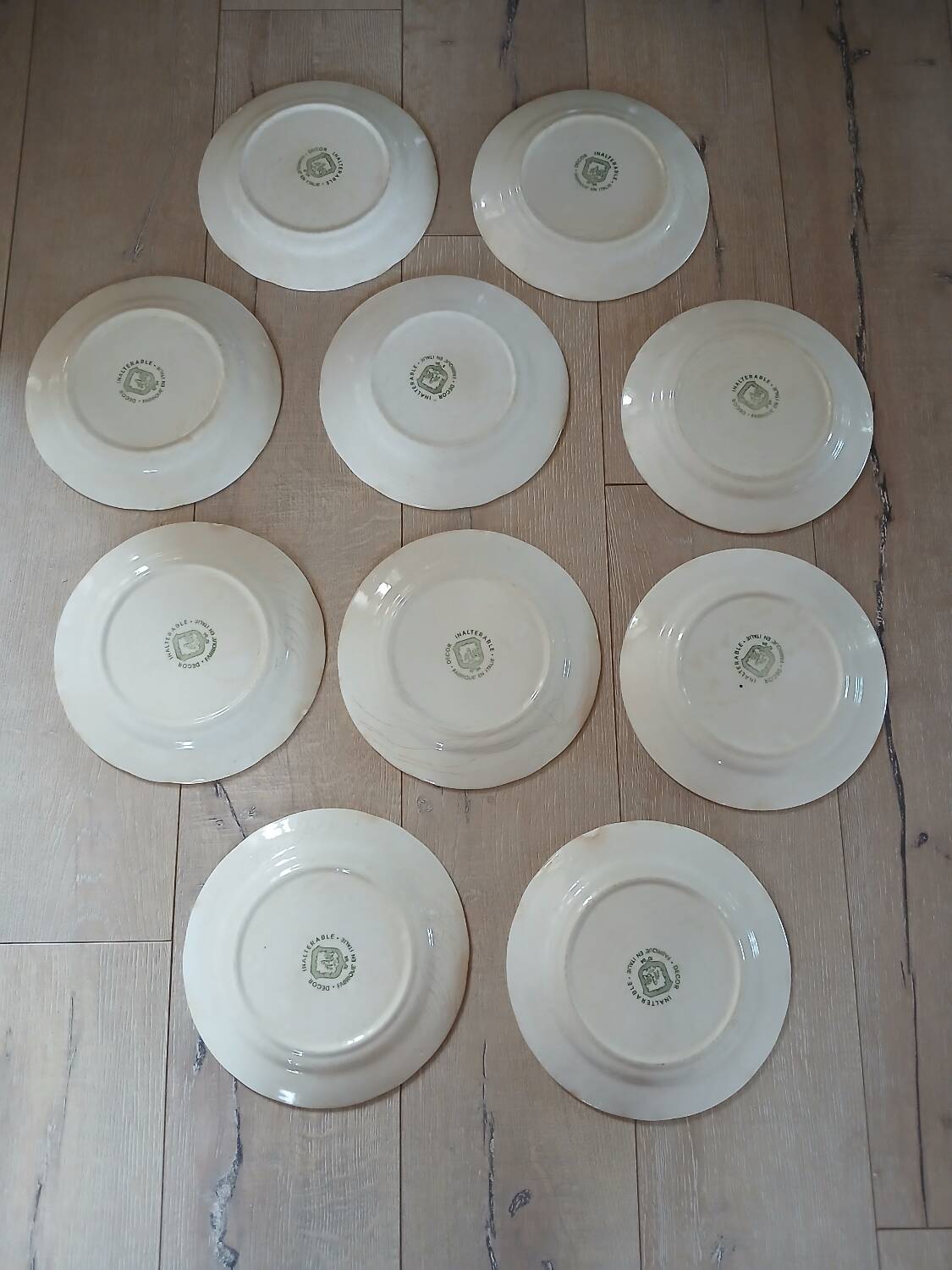 10 antique dinner plates