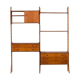 Teak 2-Bay Ergo Modular Wall Unit with double chest of drawers, a cabinet & 2 shelves by John Texmon
