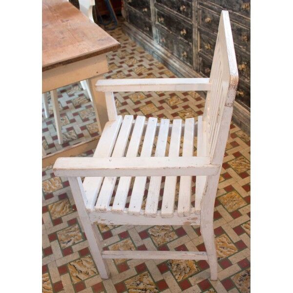 White wooden chair
